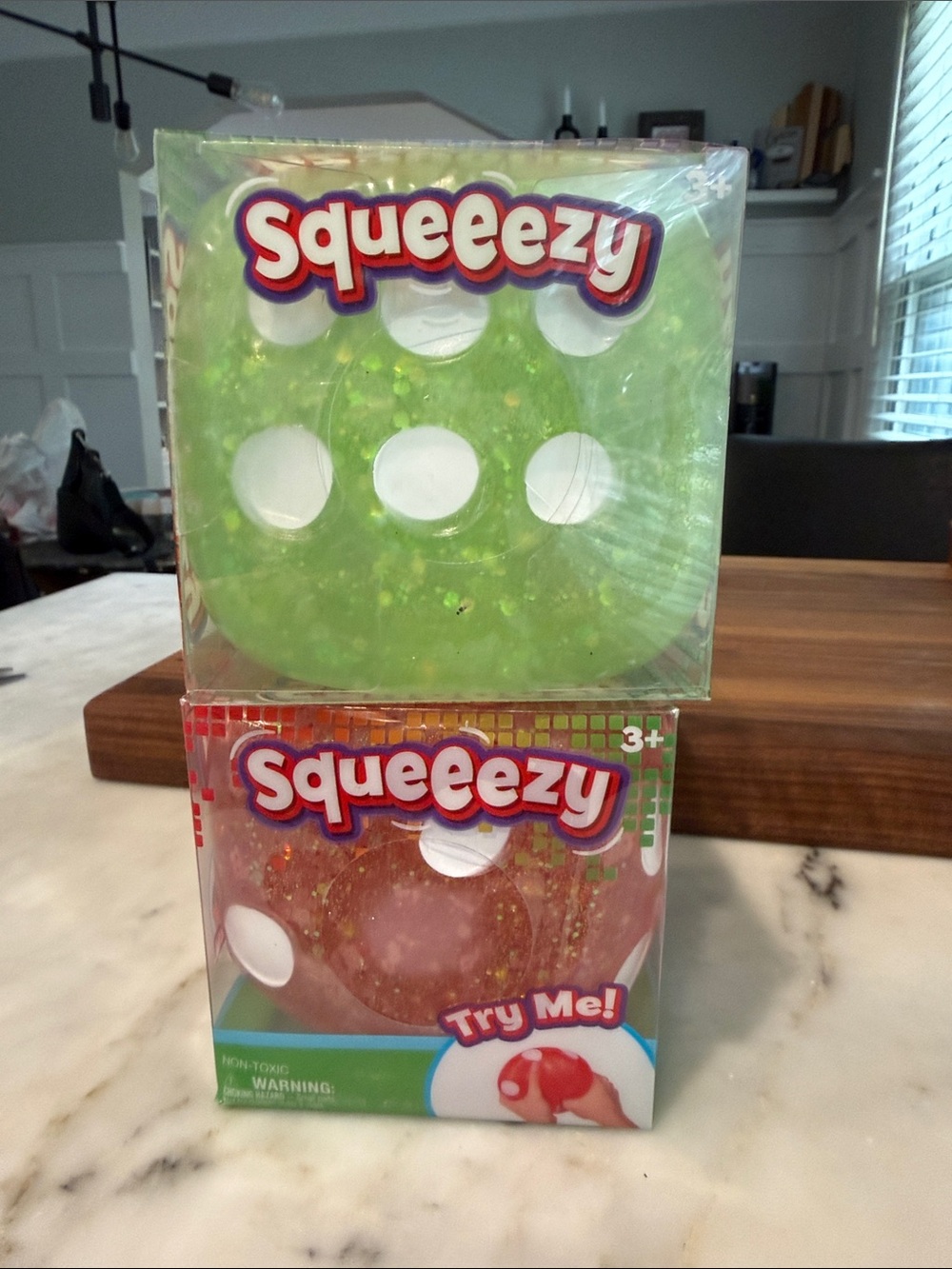 Green and Orange Squeeezy Dice